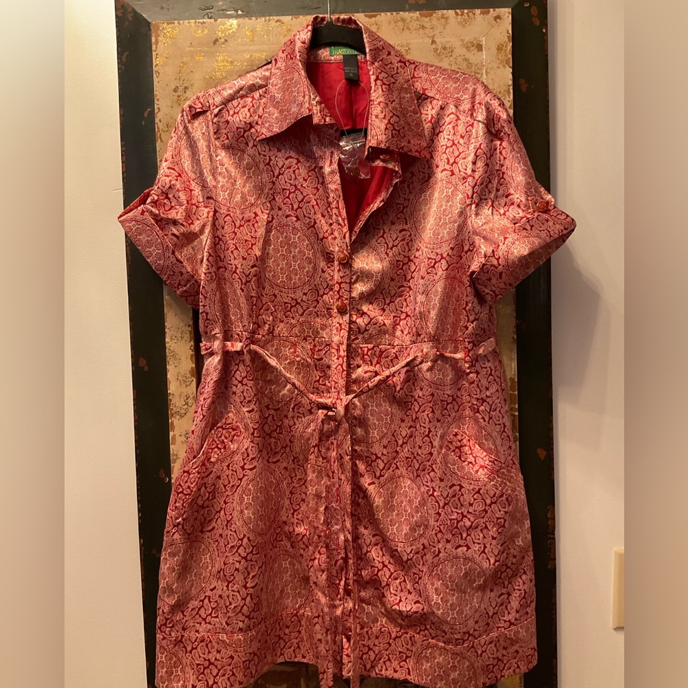 Green label Tracy Porter belted jacket